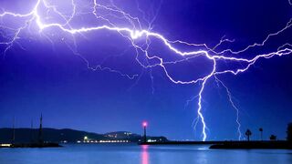 LIGHTNING STRUCK THE RIVER.