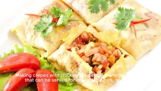 Delicious Homemade Crepes with Chicken: A delicious recipe for any meal