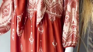 Orange motif ethnic
