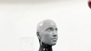 Amazing : Ai robot reacted to its nose being touched