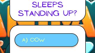 Animal sleeps standing up