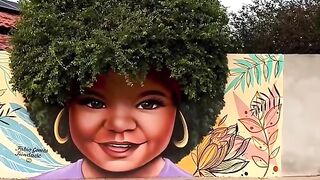Loves to connect his murals with nature