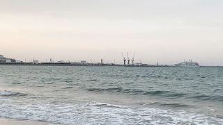 At the beach