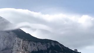 Clouds over the mountain