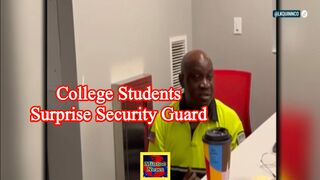 Security guard moved to tears after students surprise him with trip to Nigeria