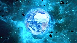 Footage of earth and asteroids!