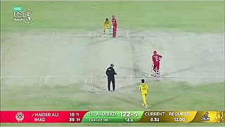 Haider Ali hit a big six