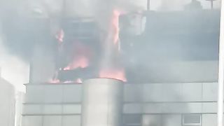 حريق في منطقة مجمع البنوك بلتجمع