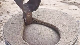 #art #sand #cake صهر المعادن صب فن وصناعات من صهر المعادن صب.