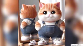 Cat story _ Cute Cat meets a wolf