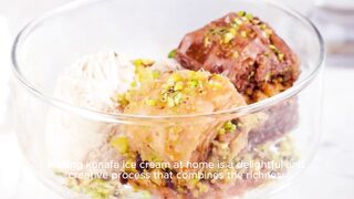 Indulge in joy preparing Kunafa ice cream at home