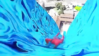 Spiderman  GTA 5 jumping into lava pool