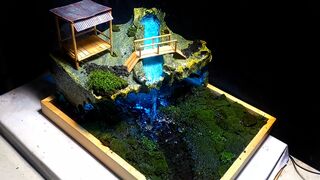 miniature artificial waterfall flow