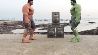 Superheroes Hulk VS Red Hulk dance Batlle in real life 4k