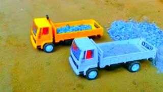 Diy cement truck making concrete tran bridge | science project |