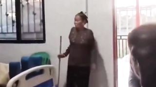An elephant comes to visit it's elderly human companion in village hospital.. ❤️