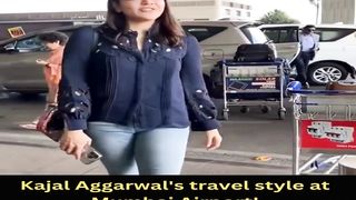 Kajal Aggarwal's travel style at Mumbai Airport! #kajalaggarwal #short #youtubeshort #shorts #trending #viral #shortvideo