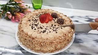 СМЕТАННЫЙ ТОРТ БЕЗ ДУХОВКИ С ТВОРОЖНЫМ КРЕМОМ