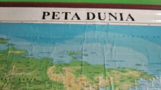 Indonesian geography on maps and globes
