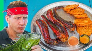 Lizard Tail BBQ!! Most Bizarre Food in Puerto Rico!!