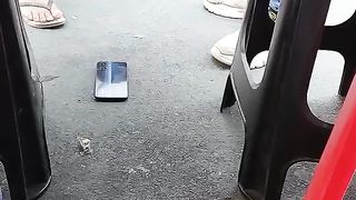 Funny prank phone dropped