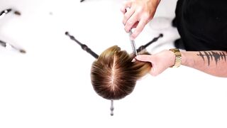 "Butterfly Layered Haircut Tutorial Using Only 3 Ponytails"