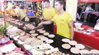 Serbia Street Food. Grilling Handmade Burgers Pljeskavica. Rostiljijada Grill Festival, Leskovac