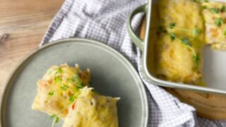 Запечені млинці з КУРКОЮ, грибами та сиром