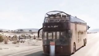 What will happen to the bus and passengers in case of an accident at different speeds