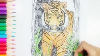 Coloring a Tiger | Embracing the Wild Beauty!