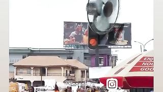 Fan round town