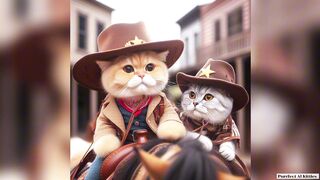 Cats story _ Cowboy cat friends fall in love with a female cat at the same time ❤️