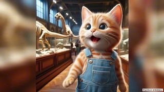 Cat story _ After the Kitty touched the dinosaur fossil__