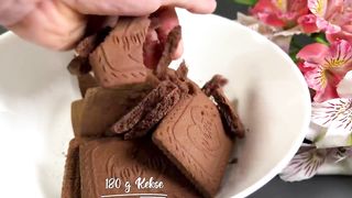 Mystery Dessert in 5 Minuten, Frischkäse mit Gelatine mischen,kein Ofen,kein Mehl