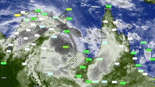 Heavy Rainfall Forecast for Far North Queensland as a Cyclone Moves out of the Gulf of Carpentaria