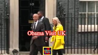 Former US president Obama arrives at Downing Street for private meeting