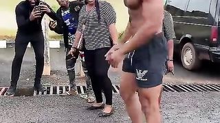 OUR GORILLA MAN IN ACTION