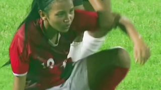 Ritu Parna Chakma Fall Down Bangladeshi Football Player