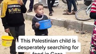 This child in Gaza was looking for food, then this happened