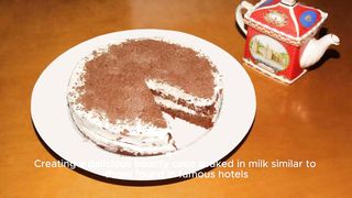 Bounty cake soaked in milk famous hotel flavours