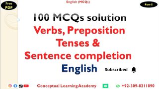 English MCQs with full Explanation