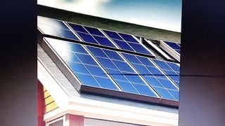 Solar panel home illustration