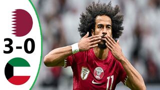 ملخص مباراة قطر والكويت اليوم 3-0