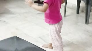 Cute kid dancing