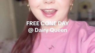 FREE CONE DAY @dairyqueen #dairyqueen #freecone #icecream #fyp #foryou #free