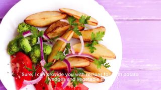 How to make potato wedges like restaurants and vegetable salad