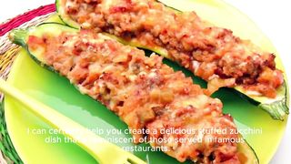 Recipe Stuffed zucchini inspired by famous restaurants with a delicious meat filling