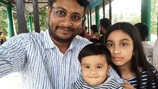 Riding Train with my kids