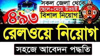 রেলওয়ে নিয়োগ বিজ্ঞপ্তির অনলাইনে আবেদন পদ্ধতি 2024