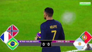 Messi & C.Ronaldo VS Neymar & Haaland & Mbappe - Penalty Shootout